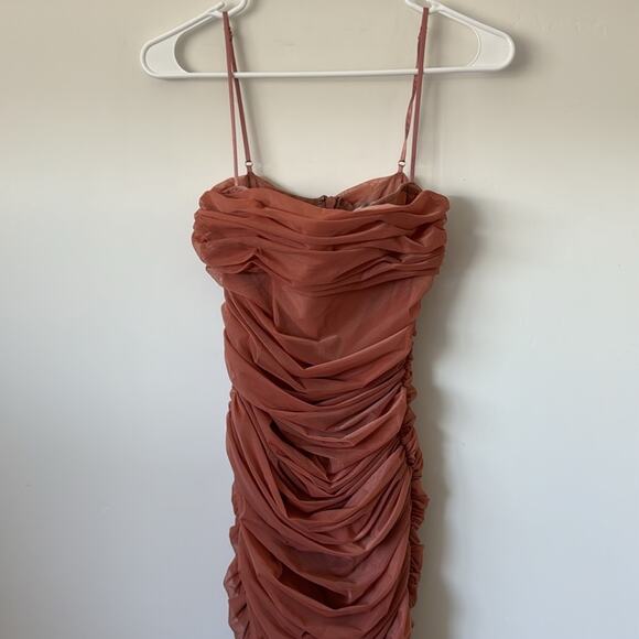 House of CB Sirene Midi Dress in Antique Rose Size: S - Picture 3 of 8